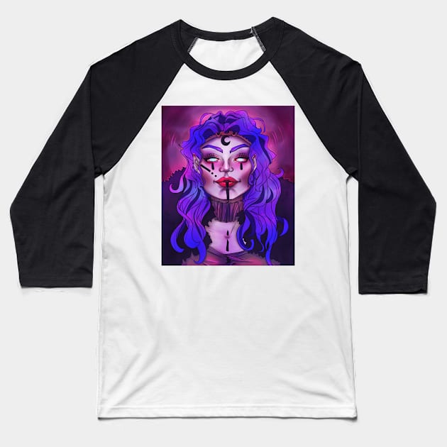 Wild Witch Baseball T-Shirt by Juame